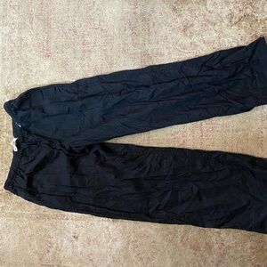 Abercrombie and Fitch Black Lightweight Wide Leg Pants Pull On Size S